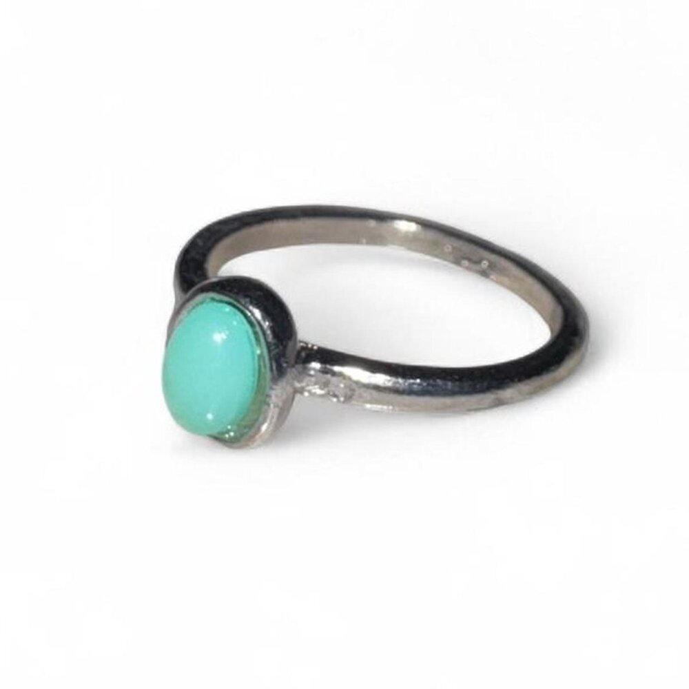 Size 7 Blue and silver ring #crystaljewellery #boho #hippie #jewelry #silver